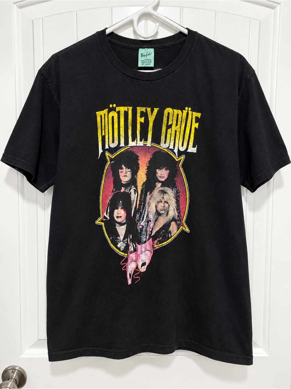 Vintage Motley Crue Band Tee Pacific XL Black Graphic T Shirt